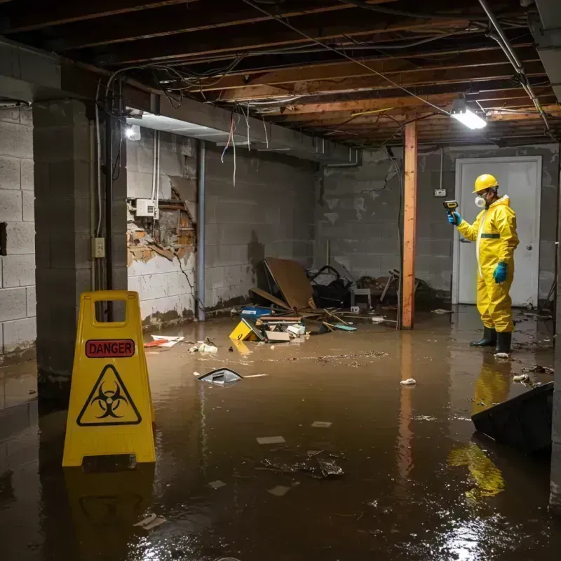 Flooded Basement Electrical Hazard in Arcanum, OH Property